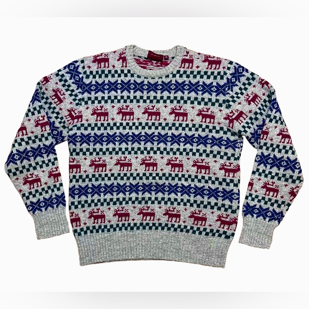 Chaps Ralph Lauren Men’s Vintage Shetland Wool Faire Isle Sweater Sz XL